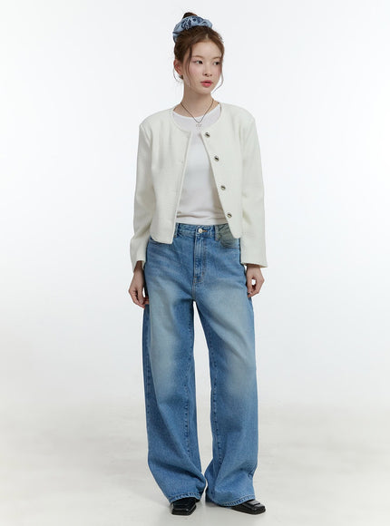 Leanne Washed Wide-Leg Jeans CF503