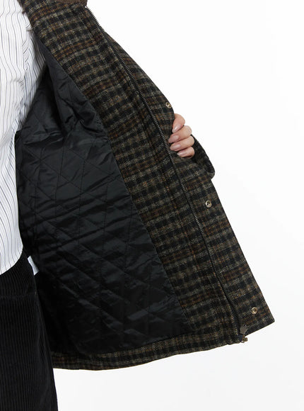 plaid-pocket-collar-jacket-cd529