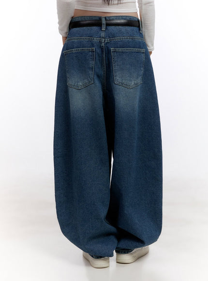 Beatrice Stitch Wide-Fit Baggy Jeans CF512