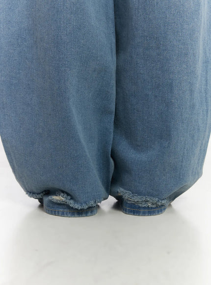 Lylah Ripped Wide Leg Jeans CM517