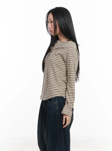 fleece-striped-button-long-sleeve-top-cd529