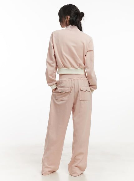 Chic High-Waisted Wide-Leg Sweatpants CF518