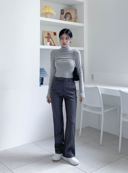 Turtleneck Warmer Crop Top CN08
