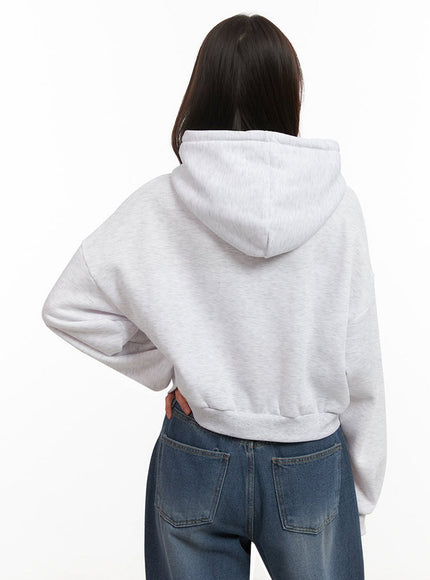 Casual Embroidered Hooded Crop Jacket IJ510