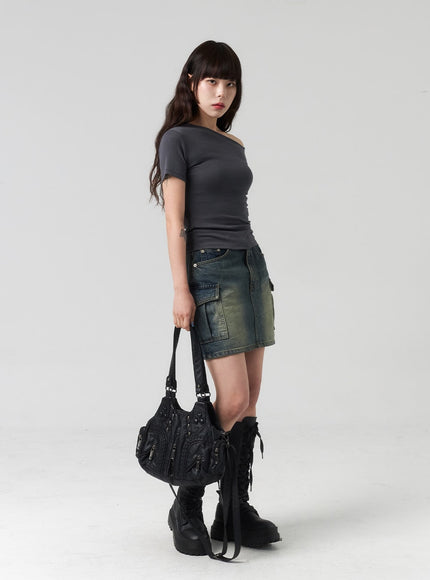 mini-cargo-denim-skirt-cl318