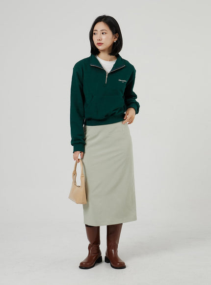 Cropped Half Zip-Up OF313