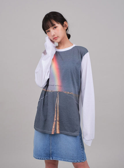 Denim Knee Length Skirt C2701