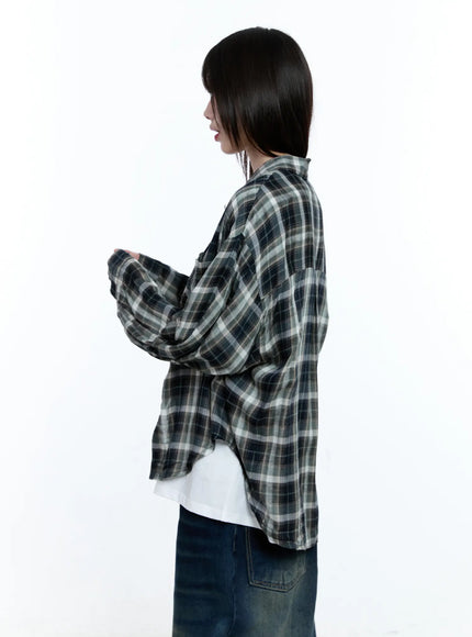 plaid-loose-fit-summer-button-up-shirt-cg511