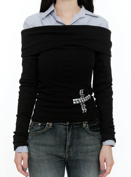 off-shoulder-studded-cross-top-cn517