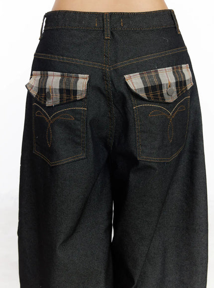 nora-plaid-accent-wide-leg-jeans-cf506-1