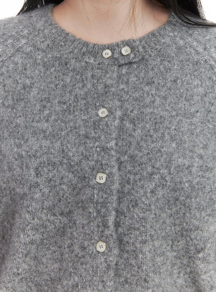 Wool-Blend Buttoned Cardigan CJ517