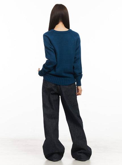 Basic Relaxed-Fit V-Neck Sweater CM512