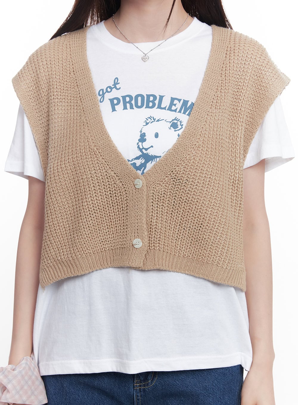 buttoned-knit-crop-vest-top-cy515