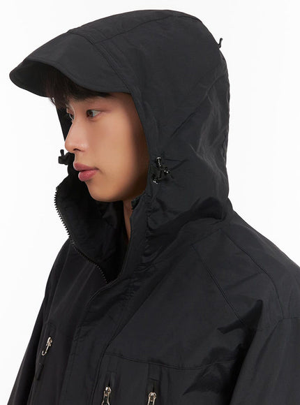 Men's Oversized Zip-Up Windbreaker Jacket IF521