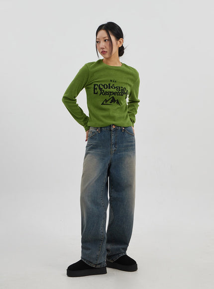 Mid-Rise Baggy Jeans Unisex CJ330