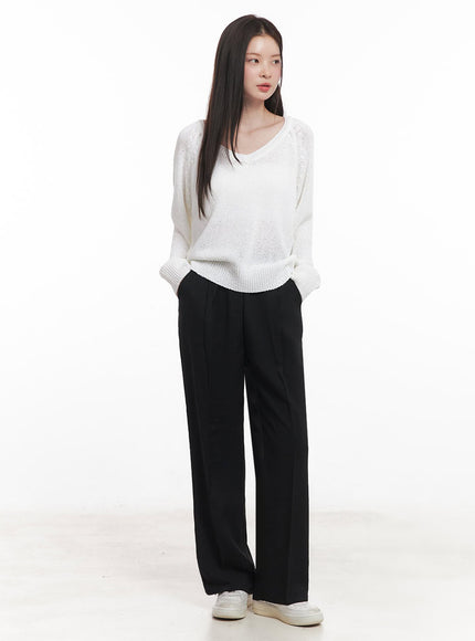 Essential Pintuck Comfort Slacks IY509