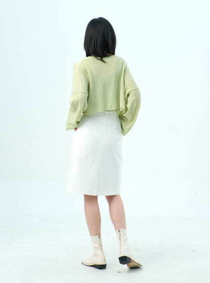 Mesh Top And Cardigan Set OY317