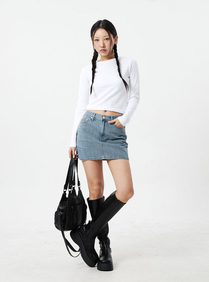 Denim Mini Skirt CM327