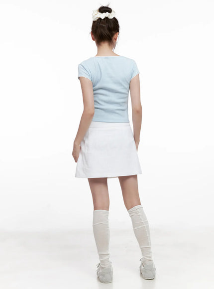 Linen Mini Skort CL524