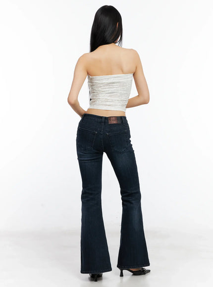 Chaerin Washed Flare Denim Jeans CL529