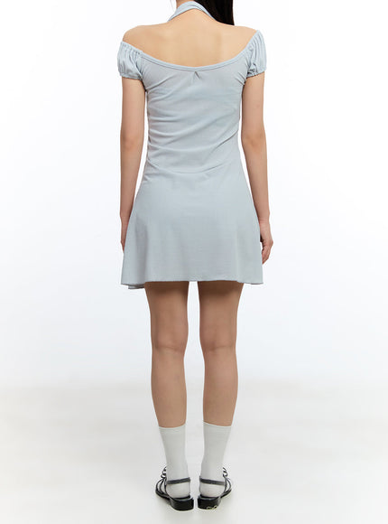 flare-mini-dress-with-scarf-set-iu503