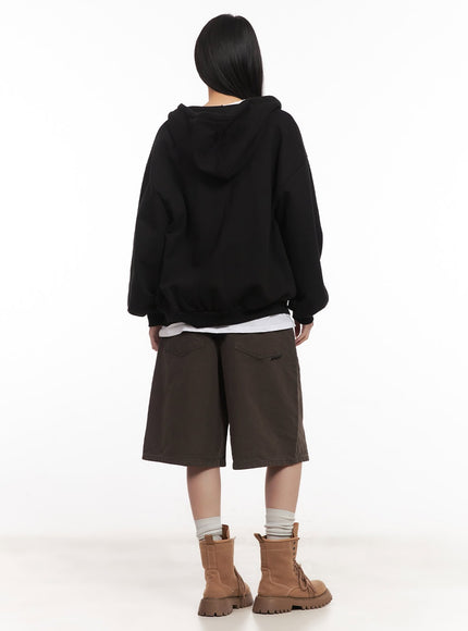 Basic Oversized Zip-Up Hoodie CM517
