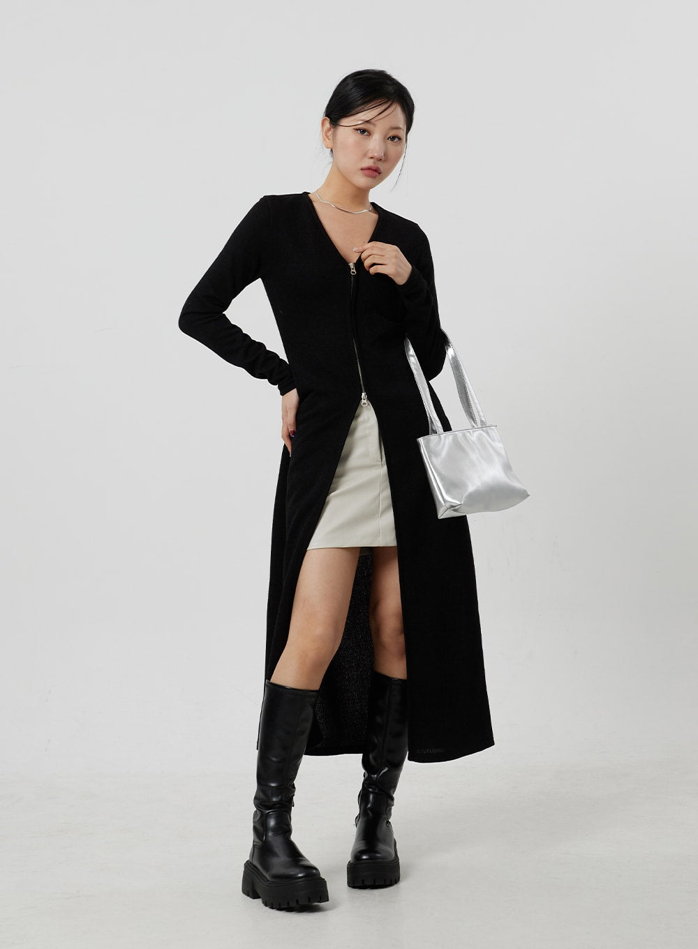 Front Slit Maxi Dress CF306