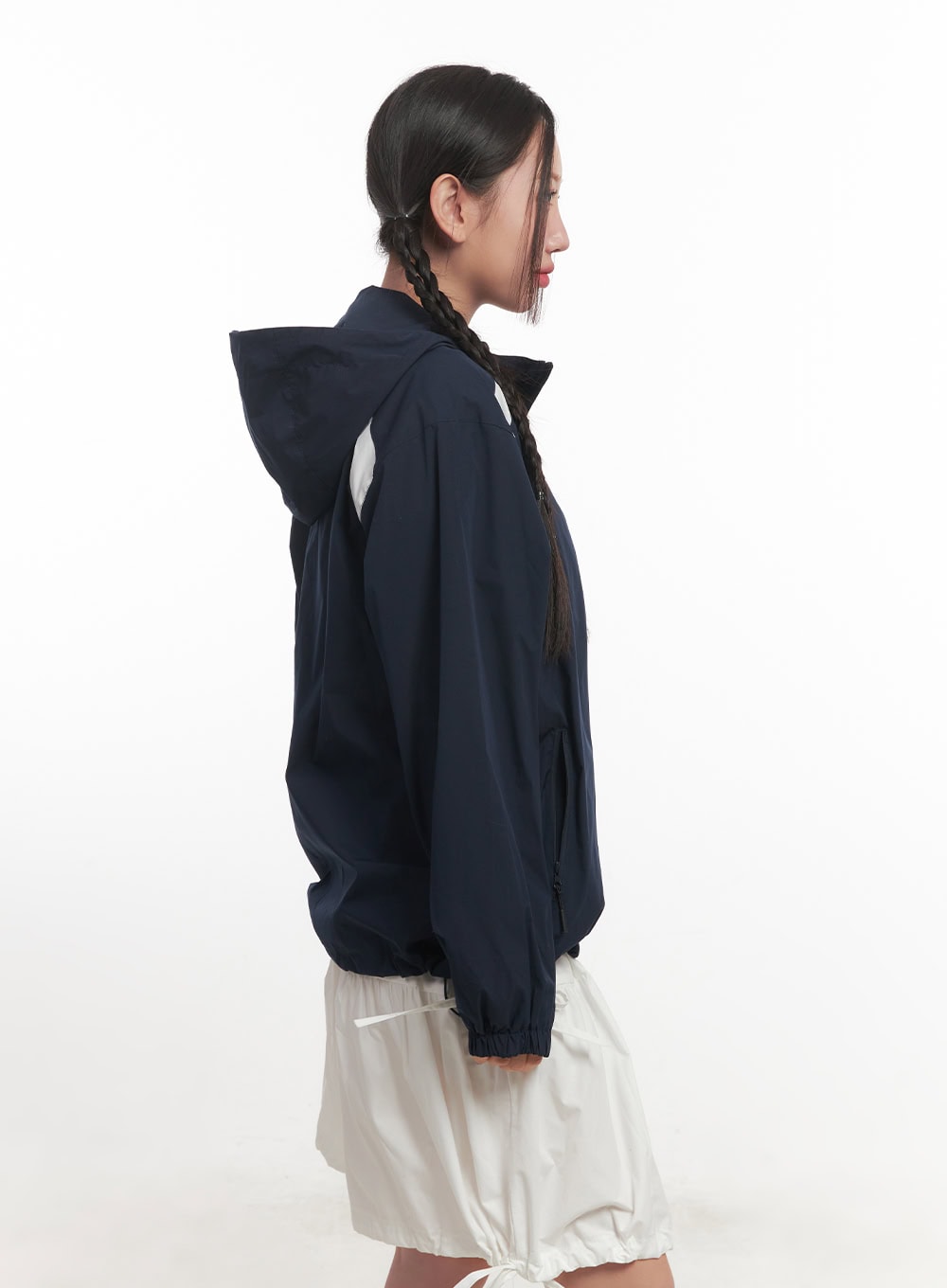 Hooded Zip-Up Windbreaker CF524