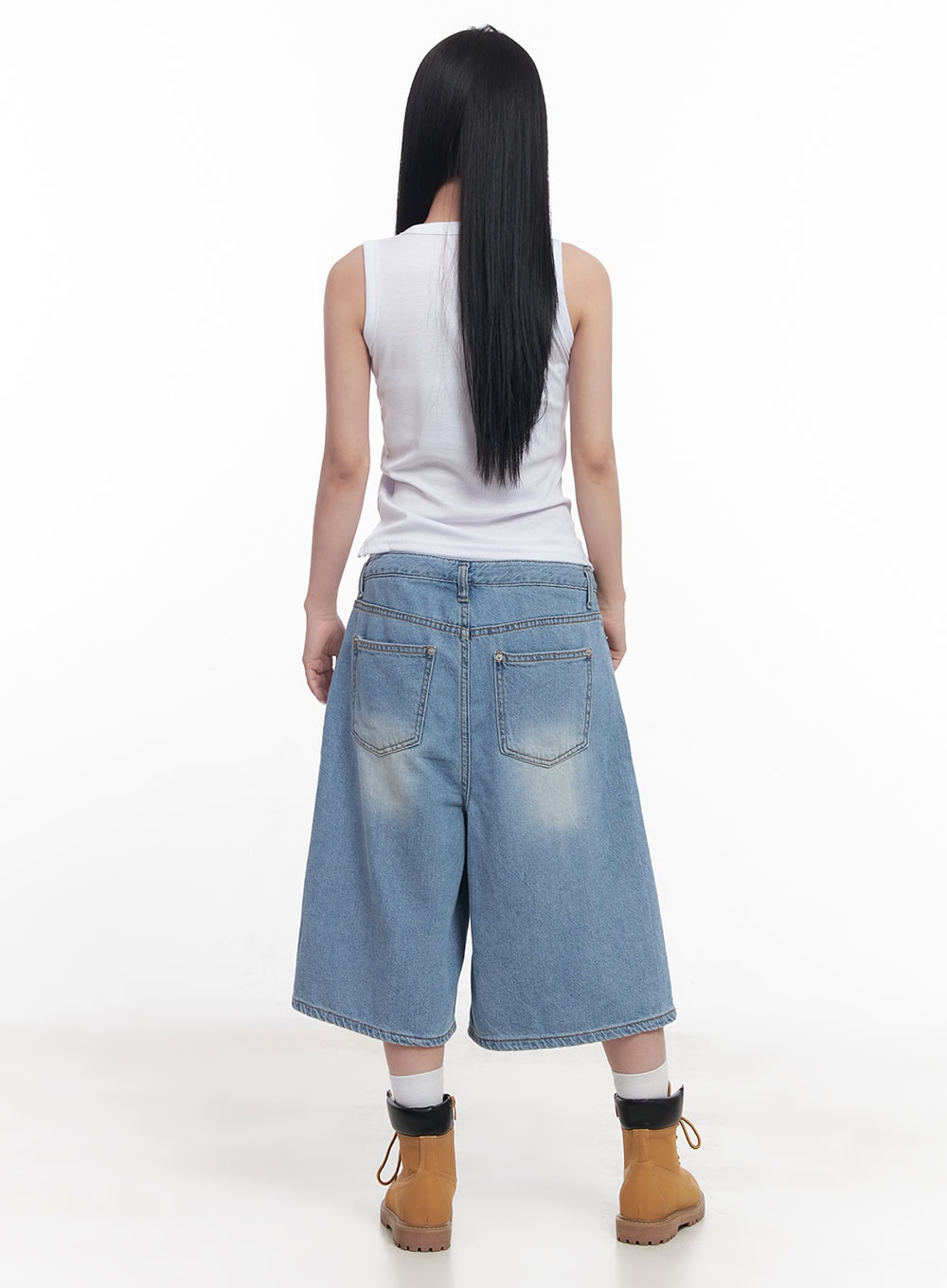 layered-drawstring-baggy-jorts-cy527