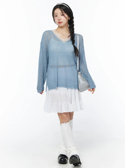 sheer-v-neck-knit-top-cy522