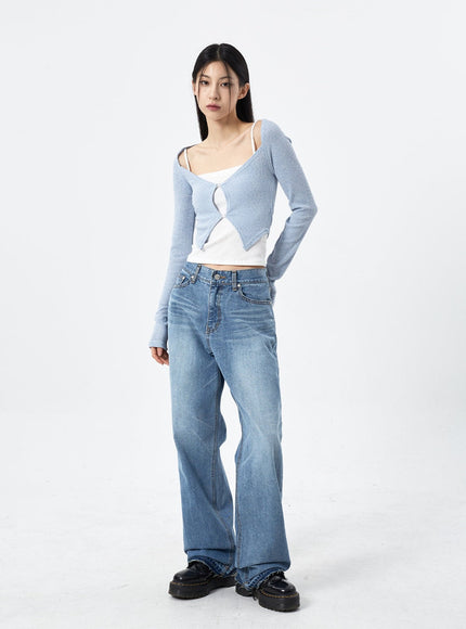 Scoop Neck Cropped Cardigan CM310