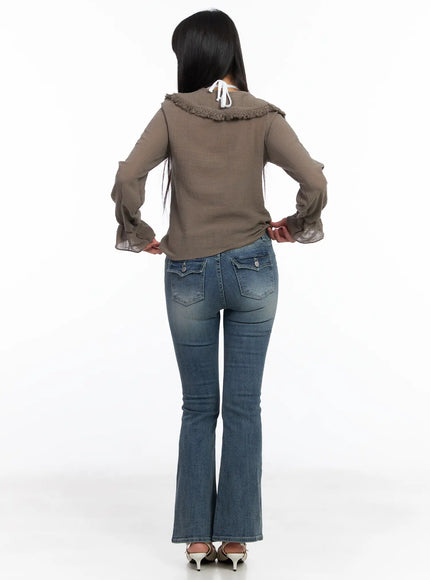 Kallie High-Waist Bootcut Flared Jeans CM513