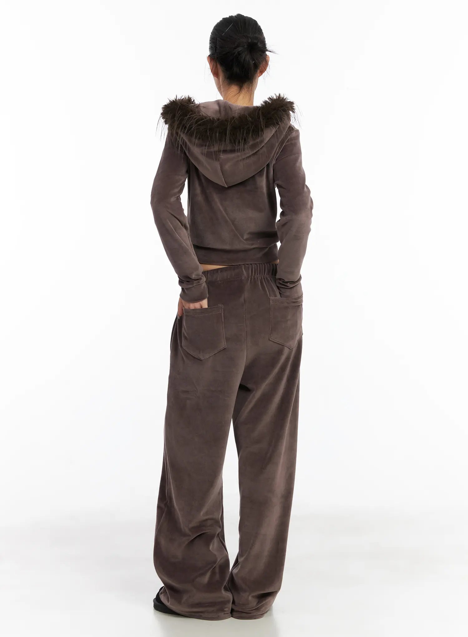 Wide Leg Velvet Track Pants CD508