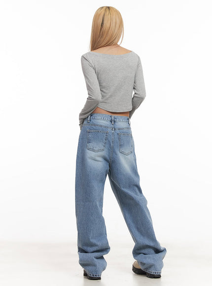 Casual Long-Sleeve Crop Top CM506