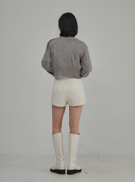 Tweed High Waist Shorts OJ304