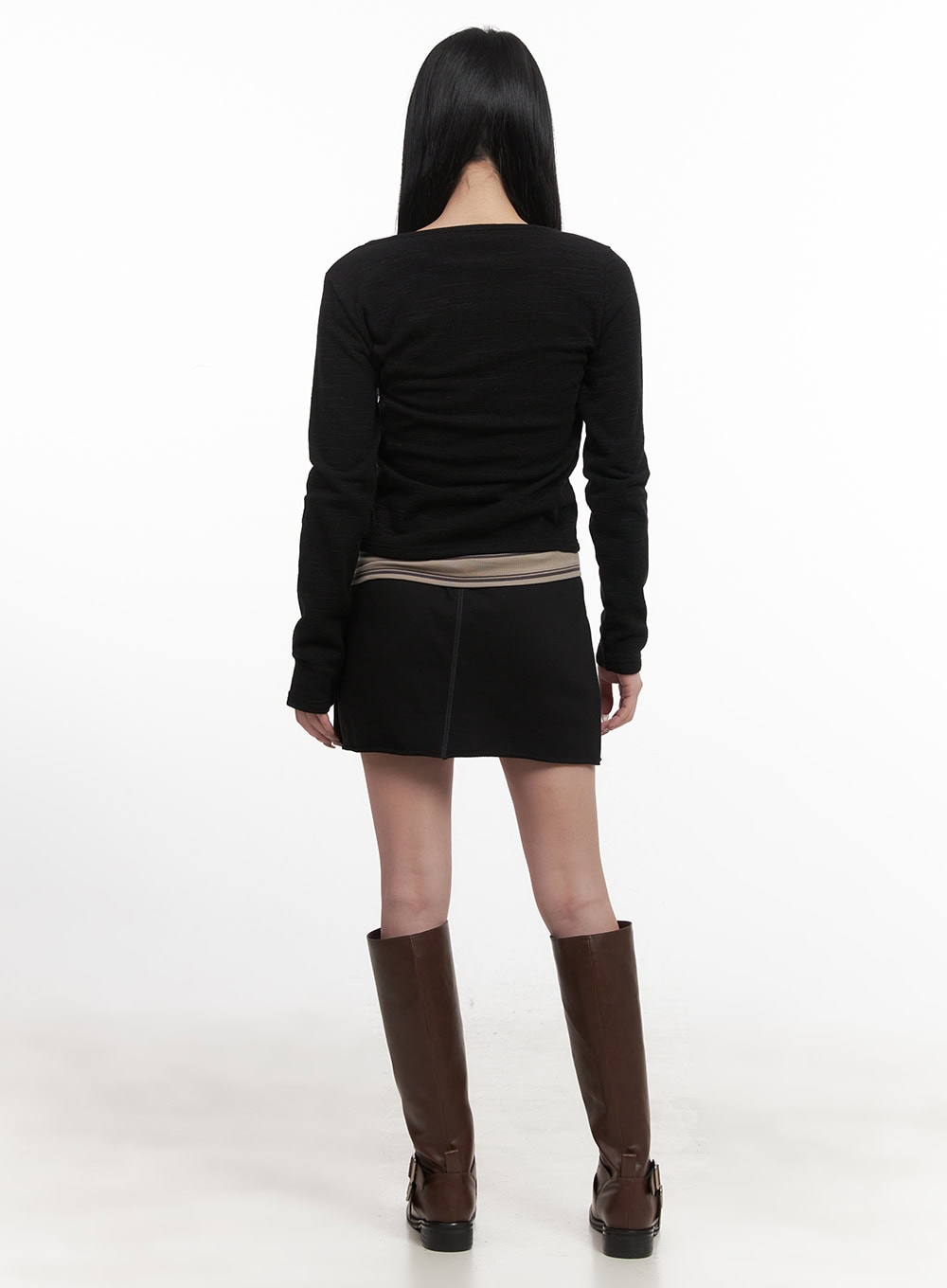 zipper-pocket-comfy-mini-skirt-cj517