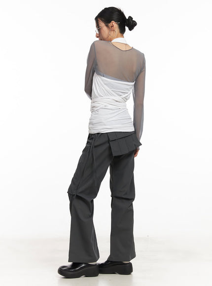 Halter-Neck Wrap Tank Top CM503