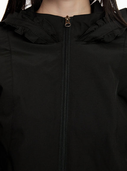 Cozy Zip-Up Hooded Windbreaker CM514