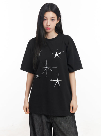 Star Graphic Oversized Tee IY516