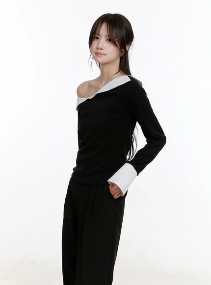 off-shoulder-contrast-long-sleeve-top-cm510