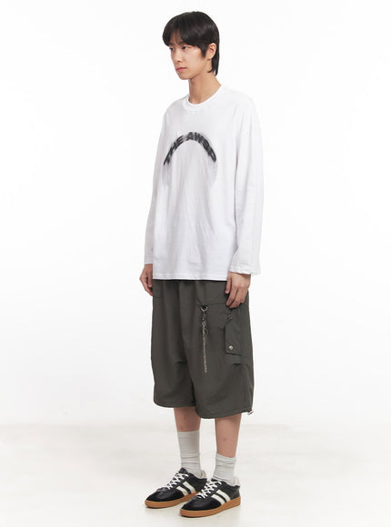 Men's Graphic Cotton Long Sleeve Shirt IA510