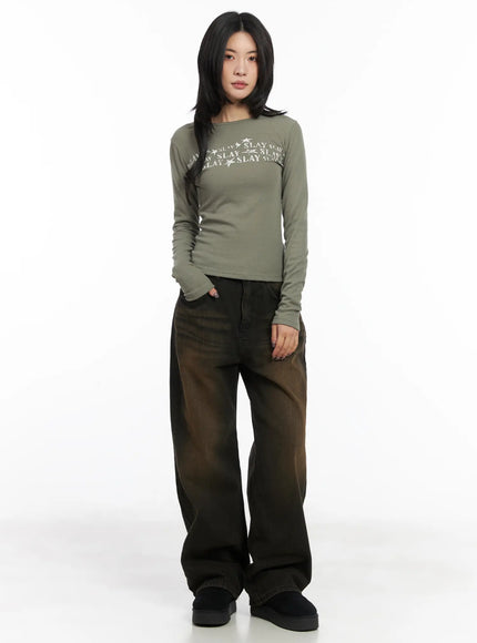 Trendy Graphic Long Sleeve Tee CD508