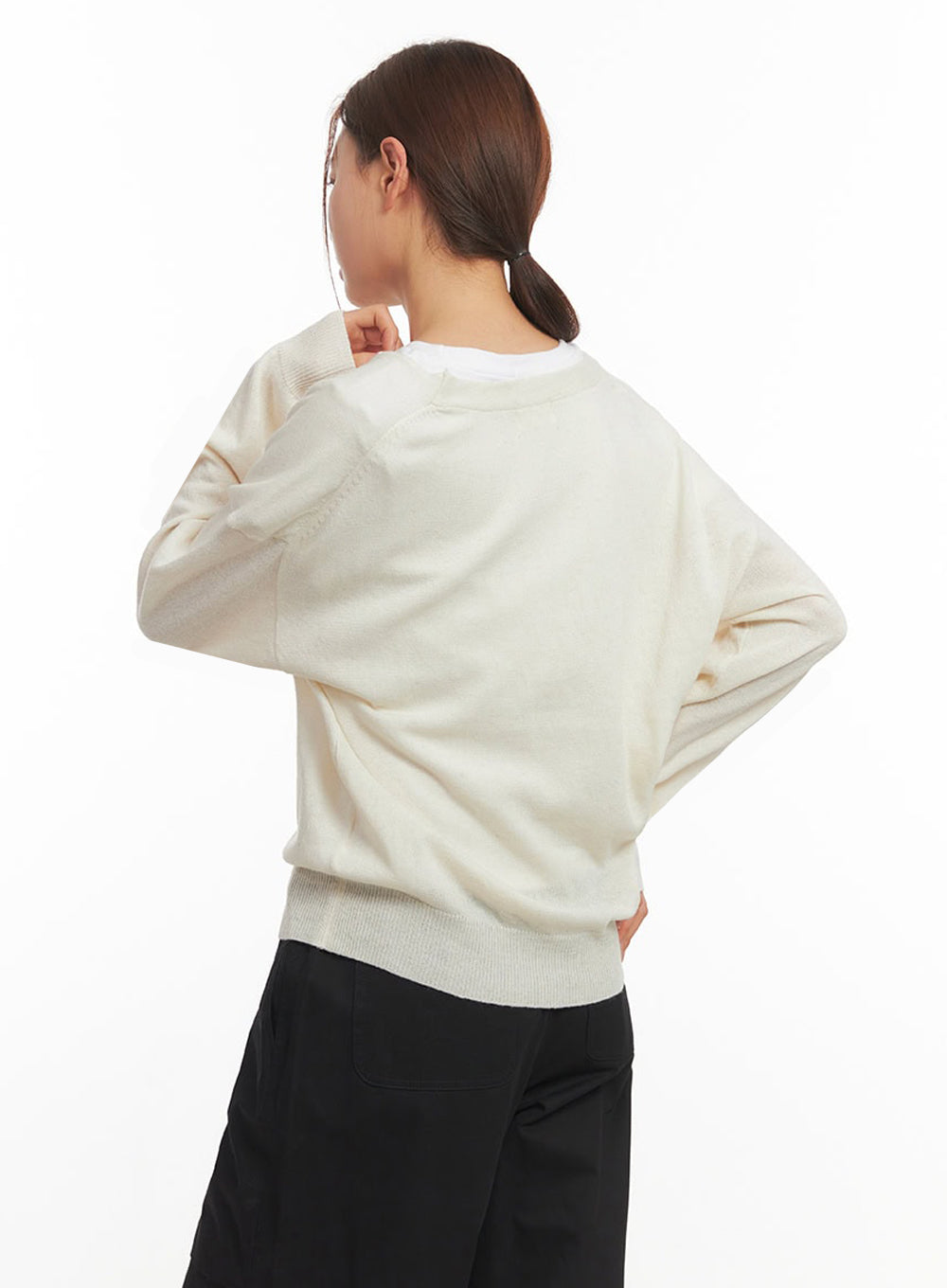 Loose-Fit V-Neck Sweater IM513