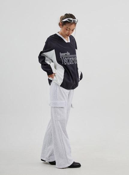 Oversized Drawstring Graphic Tee Unisex CJ313