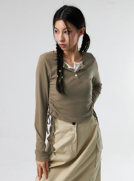 ruched-long-sleeve-top-is327