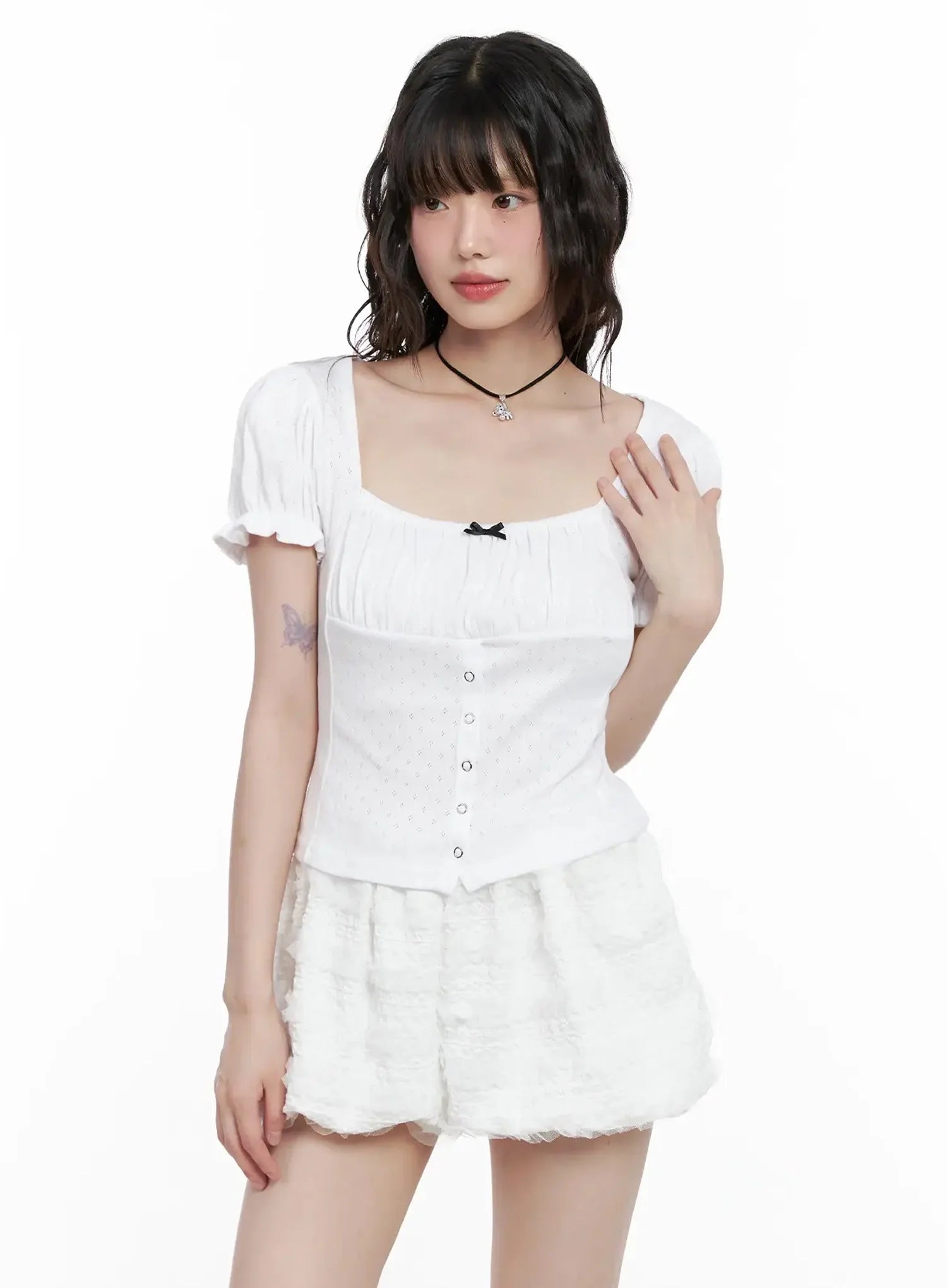 ribbon-detail-puff-sleeve-top-il528