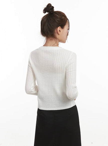 Ribbed Cropped Sweater IF505