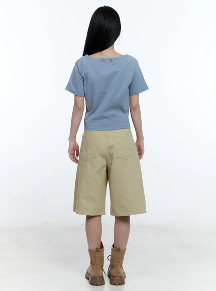Wide-Leg Bermuda Shorts CG501