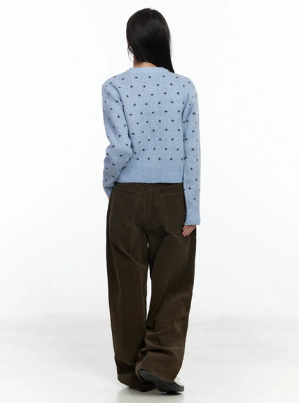 polka-dot-knit-cardigan-ij529