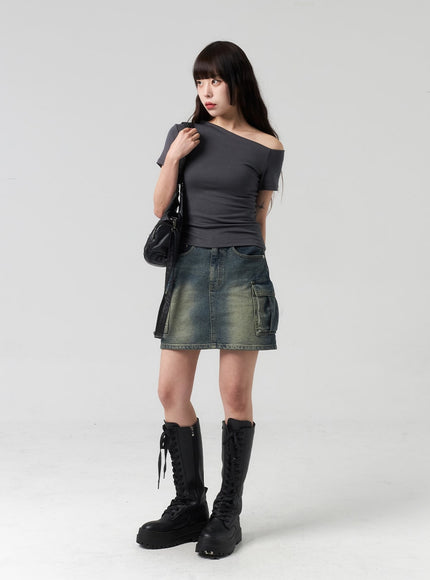 mini-cargo-denim-skirt-cl318